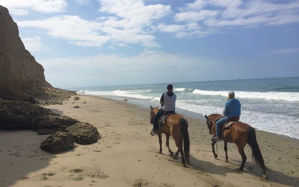 Santa Barbara beach ride on horseback